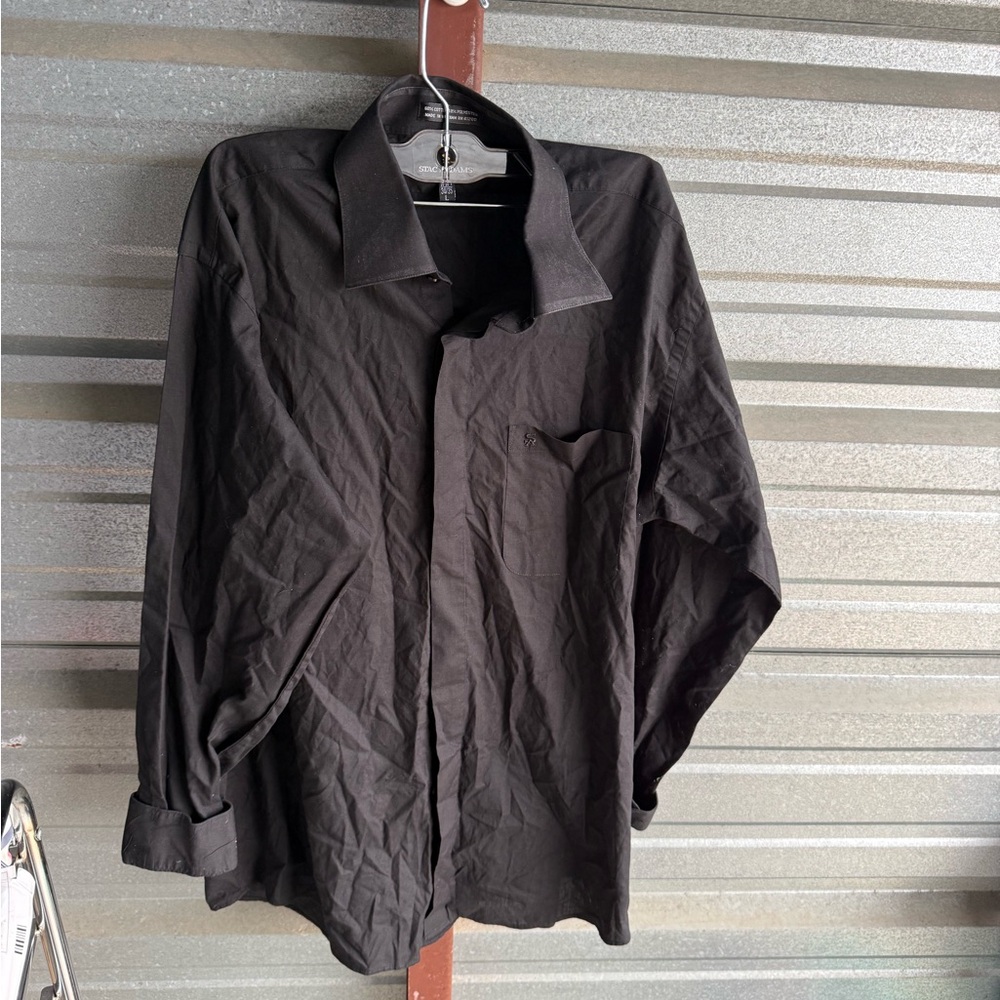 Stacy Adams Classic Black Button Down Shirt